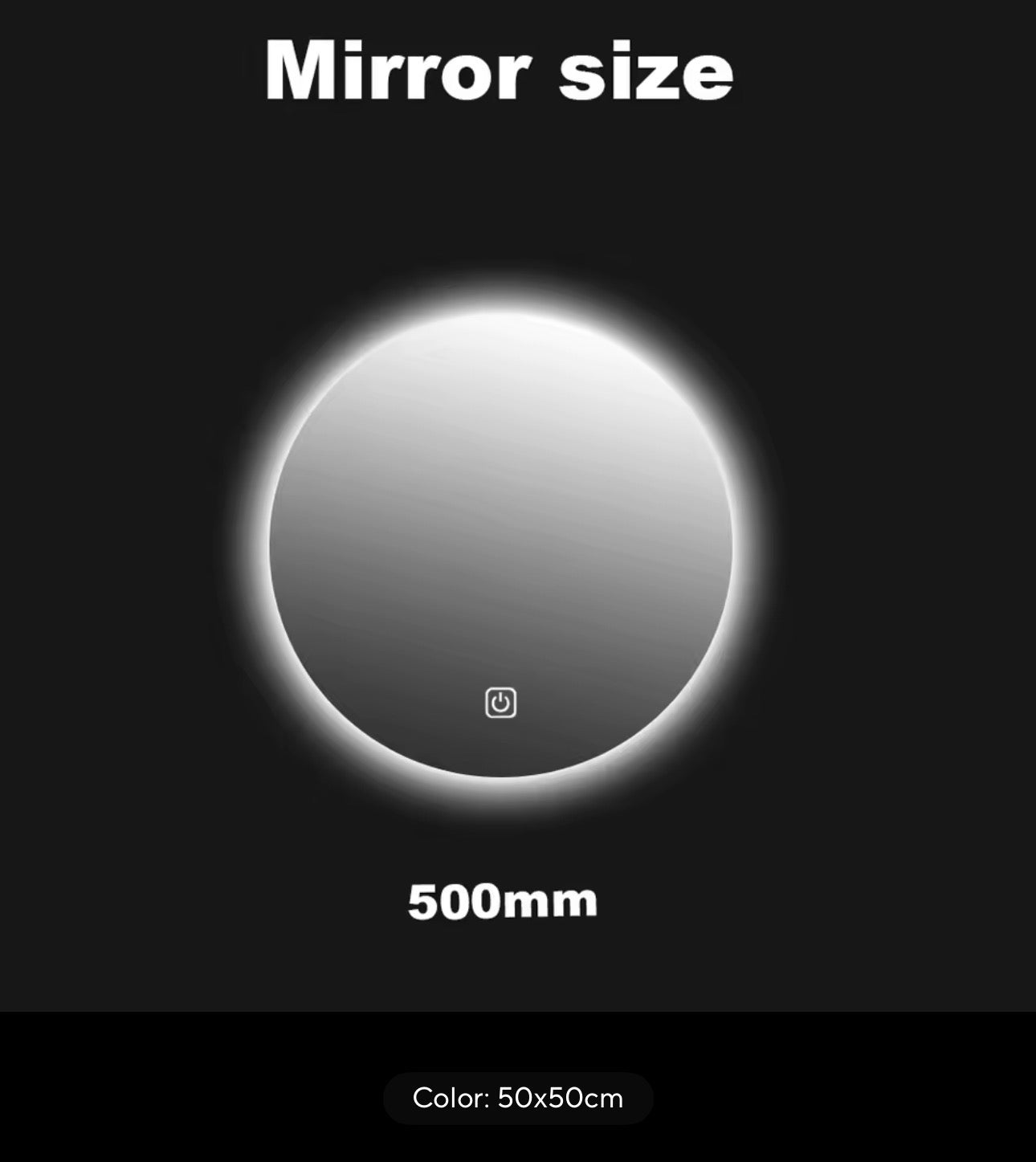 Stylish round bathroom LED mirror