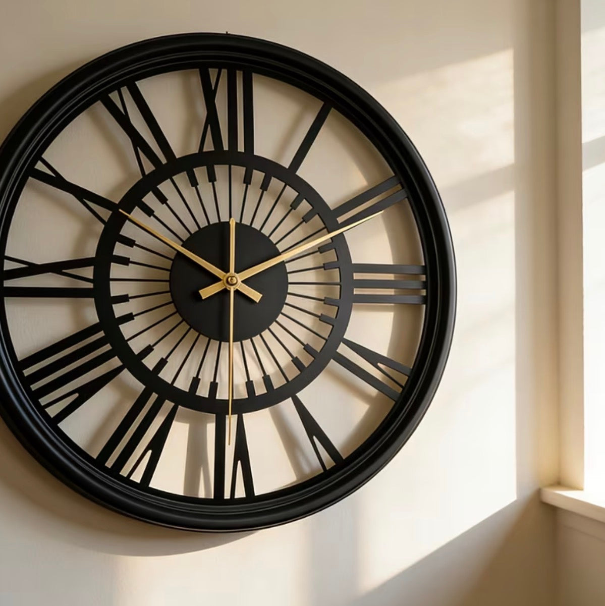 1pc Metal Silent Clock for Home Use, Wall Clock for Living Room, No Ticking Sound, Artistic Decorative Clock, Bedroom Wall-mounted Iron Art 3D Wall Clock