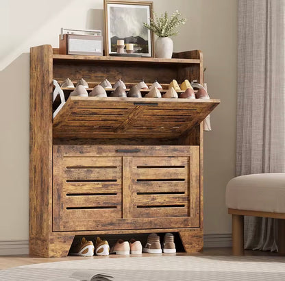 Space saving shoe shelf