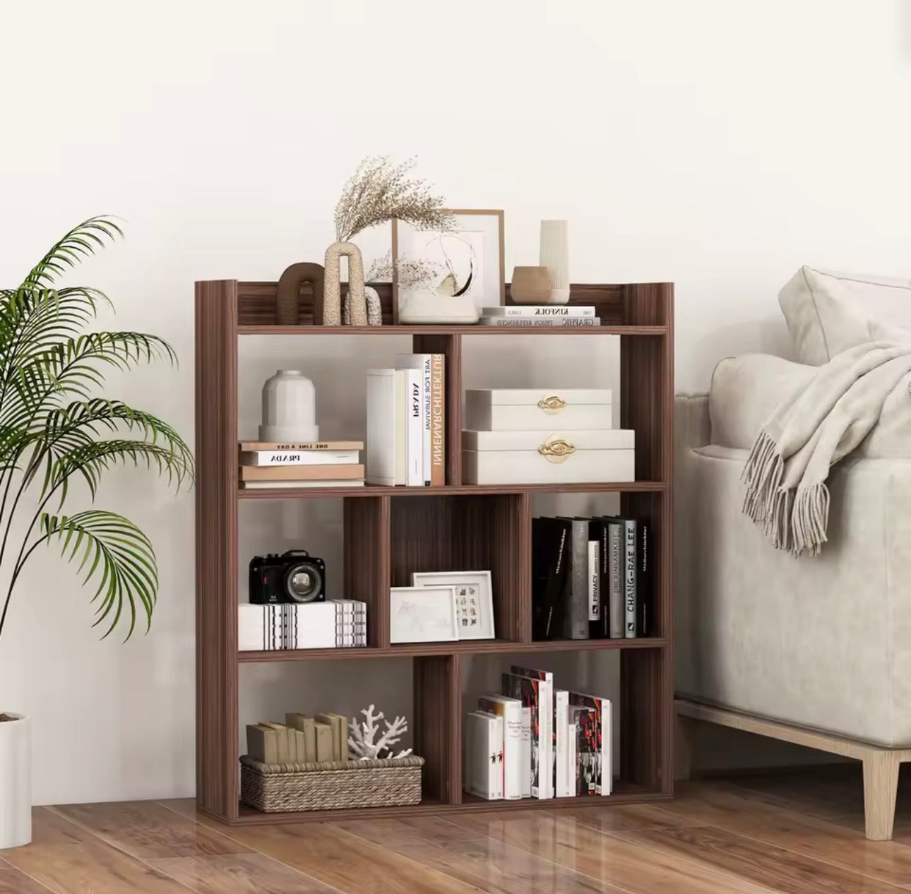 7 cubes open book shelf