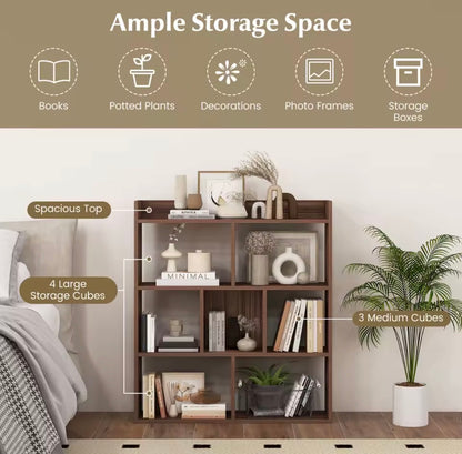 7 cubes open book shelf