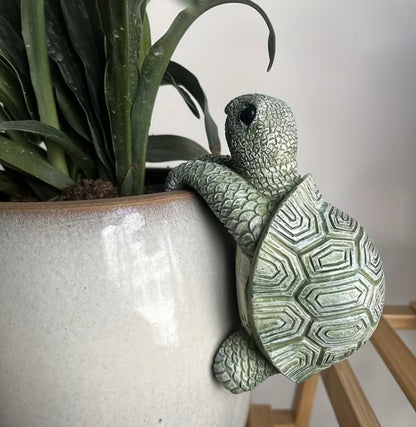 1pc Cartoon Turtle Resin Hanging Planter, Indoor and Outdoor Decor for Living Room, Bedroom, TV Stand, Perfect for Christmas, Easter, Graduation, Valentine’s Day, Turtle Decor